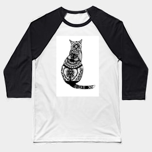 Cat with motifs 2 Baseball T-Shirt